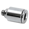 Tube connector M5 male for tube 6 mm straight (brass nickel-plated)