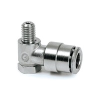 Tube connector M6 male for tube 6 mm 90 Deg - swivel type