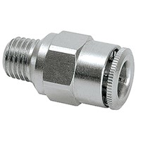 Tube connector M8x1 male for tube 6 mm straight (brass nickel-plated)