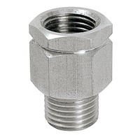 Oil retaining valve G1/4 male x G1/4 female up to +60 Deg C (stainless