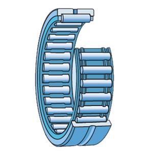 NK10/16 TN SKF needle roller bearing with ribs and without inner ring