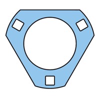 PFD 40 SKF Triangular flanged pressed steel (housing only)